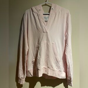 Wanakome Pink Pullover Hoodie Size Large Missing Drawstrings